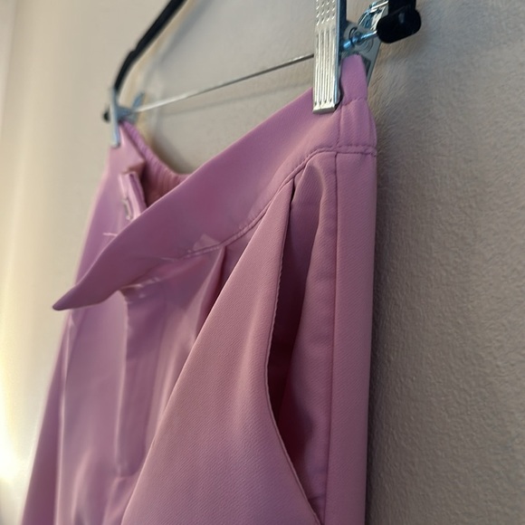 Love Tree Wide Leg Pants Back Elastic Waistband Light Pink Pockets Womens Size L - Picture 3 of 14